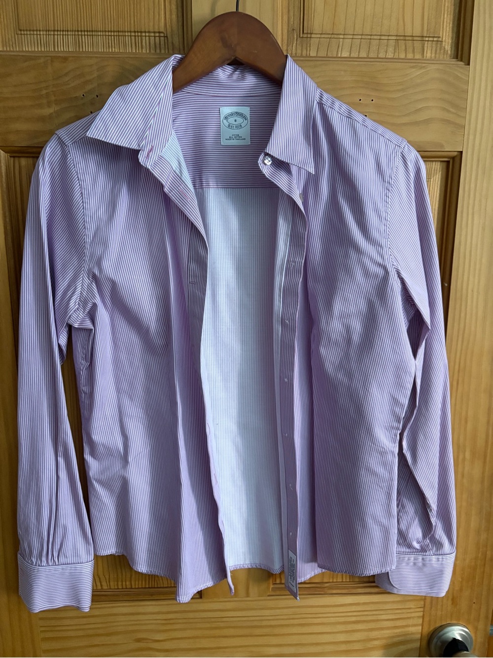 Brooks Brothers Pink & White Striped Button-Down Shirt